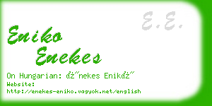 eniko enekes business card